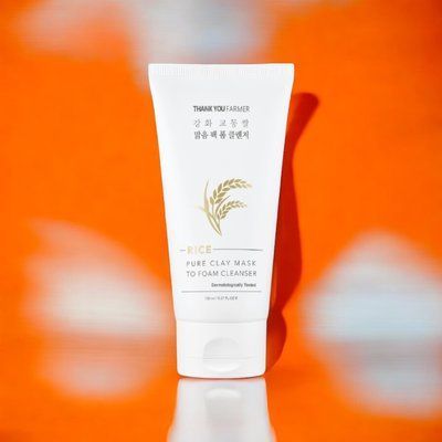Пінка для вмивання з екстрактом рису та каоліном THANK YOU FARMER Rice Pure Clay Mask to Foam Cleanser, 150 мл 000305 фото