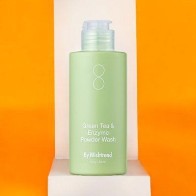 Пудра ензимна для вмивання з ароматом матчі BY WISHTREND Green Tea & Enzyme Powder Wash  110 г 000036 фото