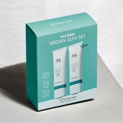Набір сонцезахисних веганських кремів з центелою Dr.Ceuracle Cica Regen Vegan Sun Set 000595 фото