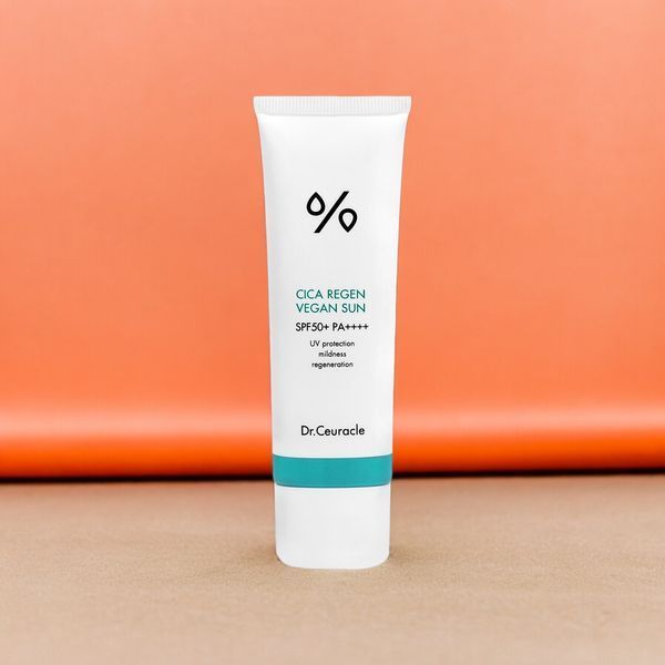 Сонцезахисний веганський крем з центелою азіатською SPF50+ PA++++  Dr.Ceuracle Cica Regen Vegan Sun, 50 мл 000129 фото