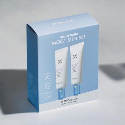 Набір зволожуючих сонцезахисних кремів SPF 50+/PA++++ Dr.Ceuracle Hyal Reyouth Moist Sun Duo Set 000596 фото