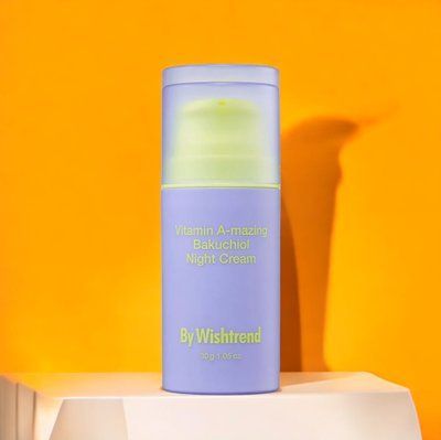 Нічний крем для омолодження з ретинолом та бакучіолом  BY WISHTREND Vitamin A-mazing Bakuchiol Night Cream, 30 мл 000038 фото